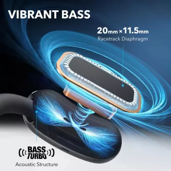 ANKER nappikuulokkeet - Soundcore Aerofit 2 - musta