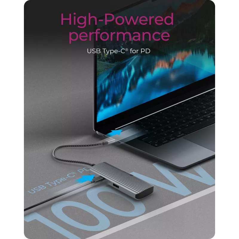 ICY BOX IB-DK4022a-CPD johdollinen USB 3.2 Gen 1 (3.1 Gen 1) Type-C alumiini, hopea