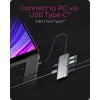 ICY BOX IB-DK4022a-CPD johdollinen USB 3.2 Gen 1 (3.1 Gen 1) Type-C alumiini, hopea