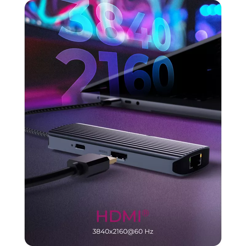 ICY BOX IB-DK4034a-CPD johdollinen USB 3.2 Gen 1 (3.1 Gen 1) Type-C alumiini, hopea