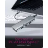 ICY BOX IB-DK4034a-CPD johdollinen USB 3.2 Gen 1 (3.1 Gen 1) Type-C alumiini, hopea
