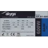 Akyga Basic AK-B1-600 ATX-virtalähde 600 W, 120 mm:n tuuletin, passiivinen PFC, harmaa