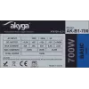 Akyga AK-B1-700 Basic 700 W ATX-virtalähde, passiivinen PFC, 120 mm:n tuuletin, harmaa
