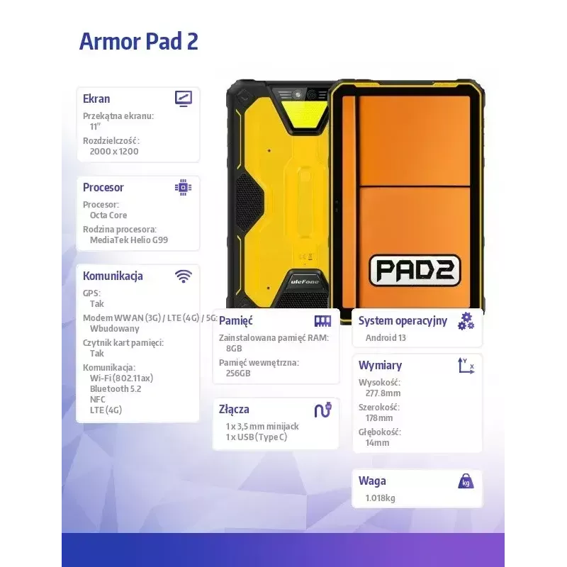 Tabletti UleFone Armor Pad 2 11