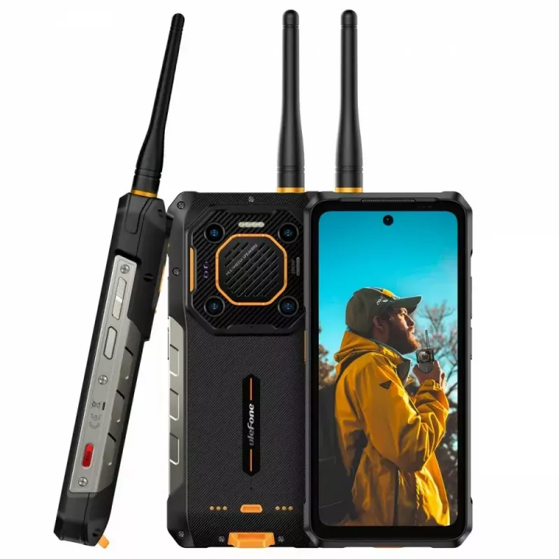 Ulefone Armor 26 Ultra 5G älypuhelin, radiopuhelin, 12GB RAM, 512GB, IP69K, musta (ilman laturia)