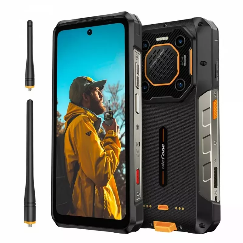 Ulefone Armor 26 Ultra 5G älypuhelin, radiopuhelin, 12GB RAM, 512GB, IP69K, musta (ilman laturia)