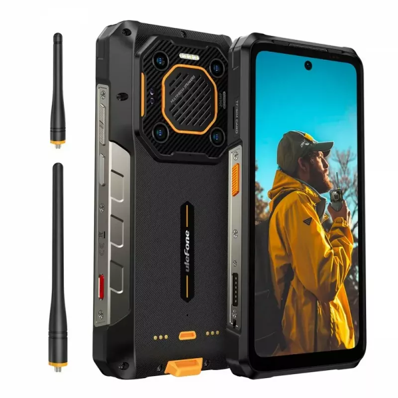 Ulefone Armor 26 Ultra 5G älypuhelin, radiopuhelin, 12GB RAM, 512GB, IP69K, musta (ilman laturia)