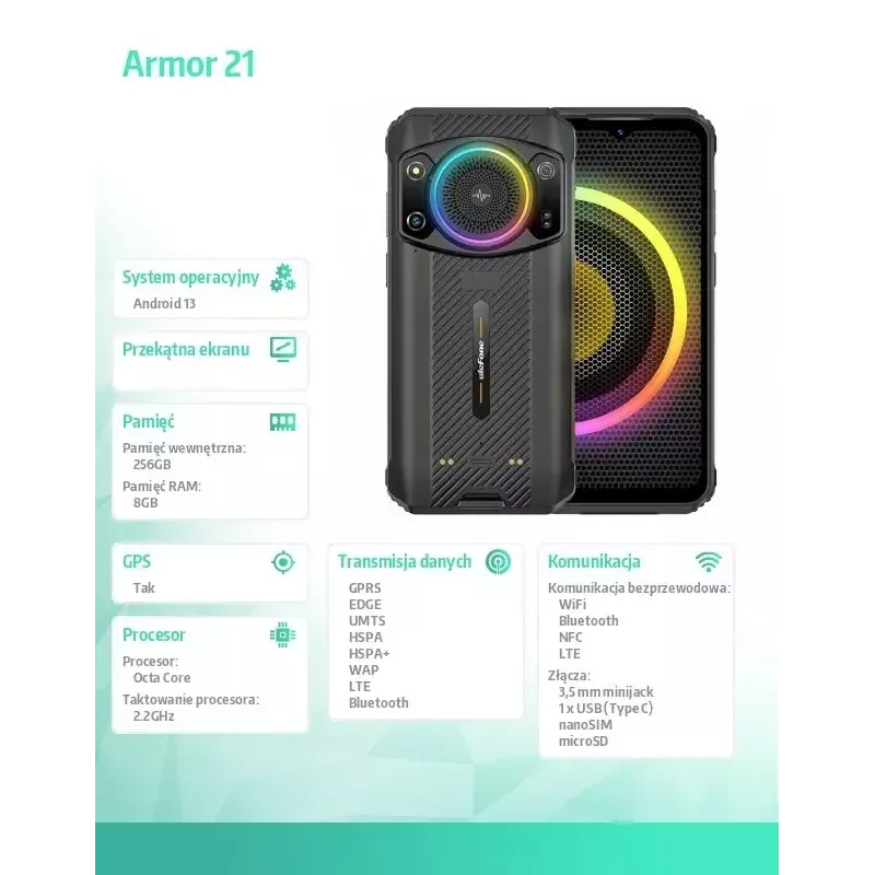 Älypuhelin UleFone Armor 21 — 6,58