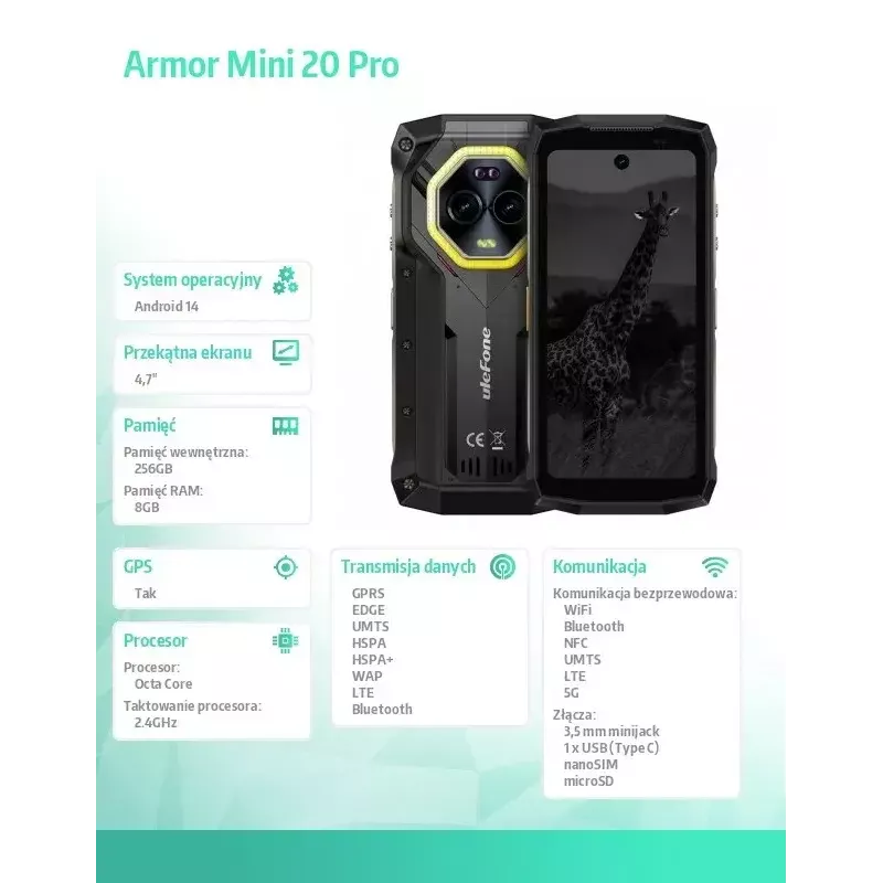 Älypuhelin UleFone Armor Mini 20 Pro 4G 6,1