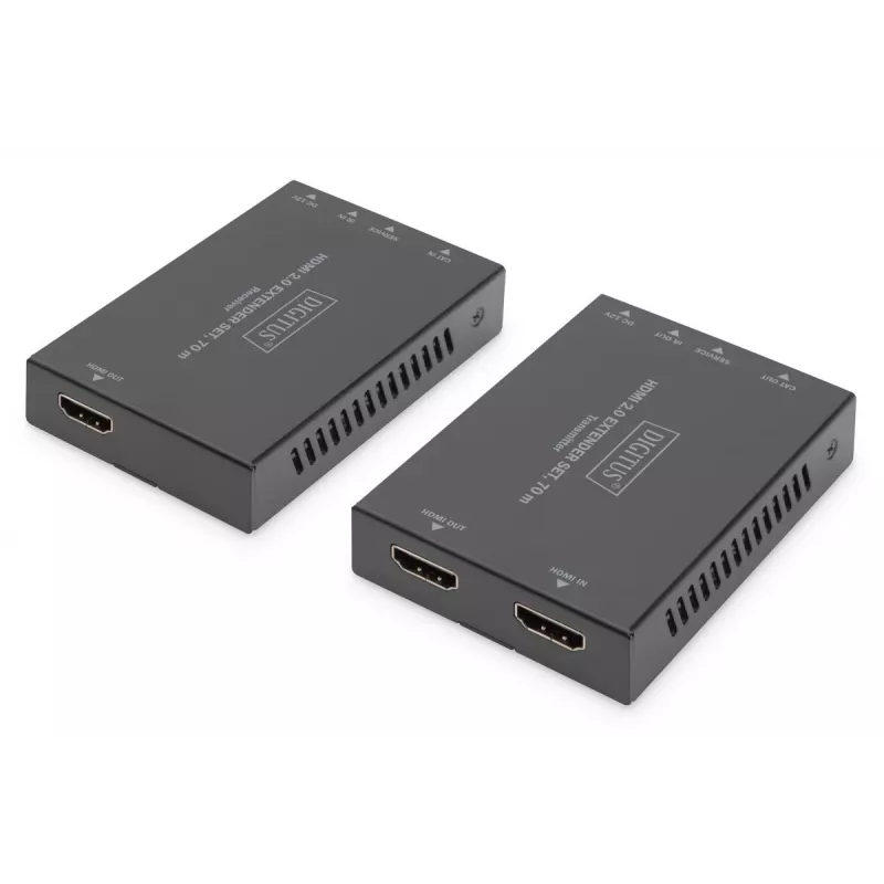 DIGITUS HDMI 2.0 -jatkosarja 70m 4K/60Hz 18 Gbps HDCP 2.2 HDR PoC
