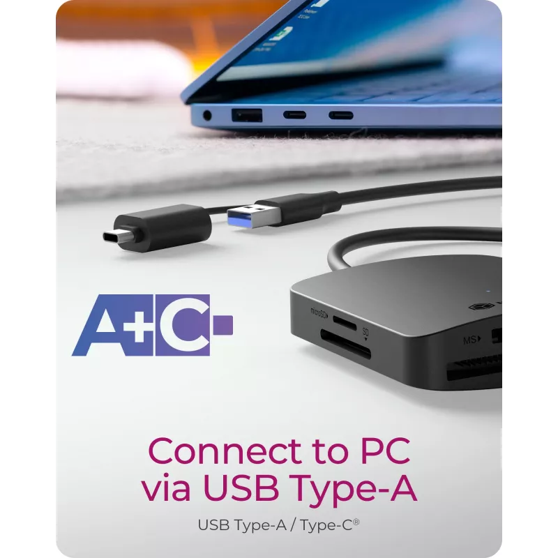 ICY BOX IB-CR302-CU3 kortinlukija USB 3.2 Gen 1 (3.1 Gen 1) Type-A musta