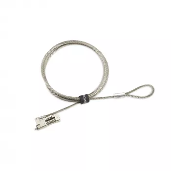 Kensington ohut NanoSaver 2.0 EQ yhdistelmäkannettavalukko, 1,8 m, Kensington, numerolukko, ruostumaton teräs, sinkkiteräs, hopea