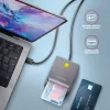 Kortinlukija Axagon CRE-SM3TC USB 2.0 Type-C harmaa SmartMedia