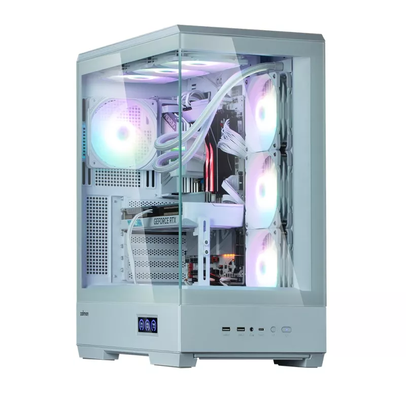 PC-kotelo Zalman P50 DS valkoinen Midi Tower