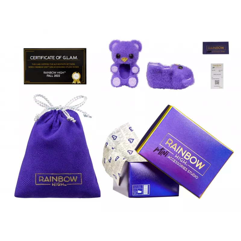 Rainbow High Accessories Studio Series 1, S valikoima PDQ-näytössä nukenkenkiä