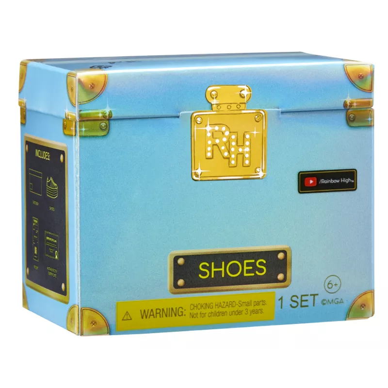 Rainbow High Accessories Studio Series 1, S valikoima PDQ-näytössä nukenkenkiä