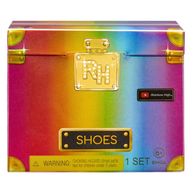 Rainbow High Accessories Studio Series 1, S valikoima PDQ-näytössä nukenkenkiä