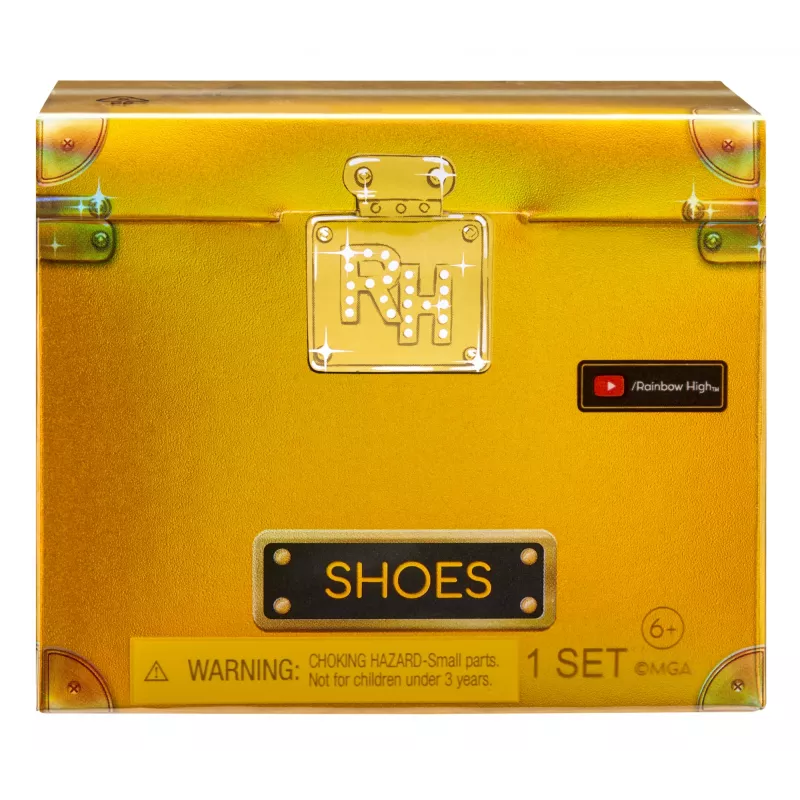 Rainbow High Accessories Studio Series 1, S valikoima PDQ-näytössä nukenkenkiä