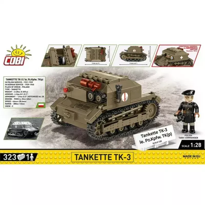 Cobi Blocks Tankette TK-3 rakennussarja – 323 osaa
