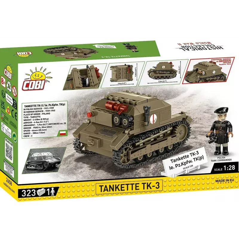 Cobi Blocks Tankette TK-3 rakennussarja – 323 osaa