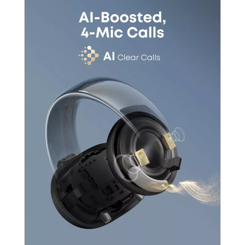 ANKER nappikuuloke - Soundcore Aeroclip - musta