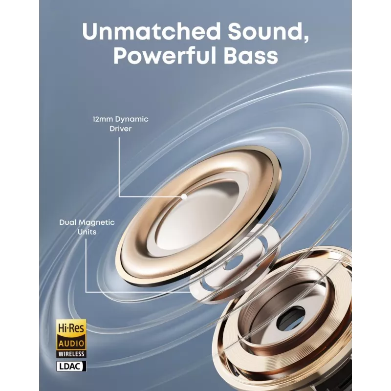 ANKER nappikuuloke - Soundcore Aeroclip - musta