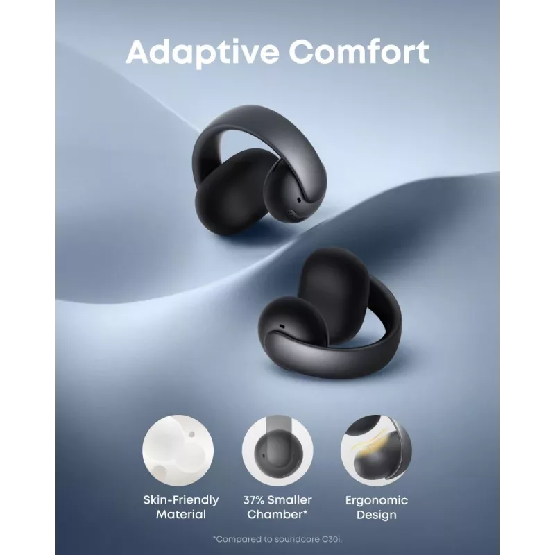ANKER nappikuuloke - Soundcore Aeroclip - musta