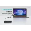 i-tec universaali KVM-keskitin 2x USB-C 2x USB-A 3.0 5000 Mbit/s musta