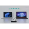 i-tec universaali KVM-keskitin 2x USB-C 2x USB-A 3.0 5000 Mbit/s musta