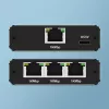 Ethernet-jakaja QOLTEC 52294 1x3 RJ45 USB-C-virtatulolla