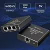 Ethernet-jakaja QOLTEC 52294 1x3 RJ45 USB-C-virtatulolla