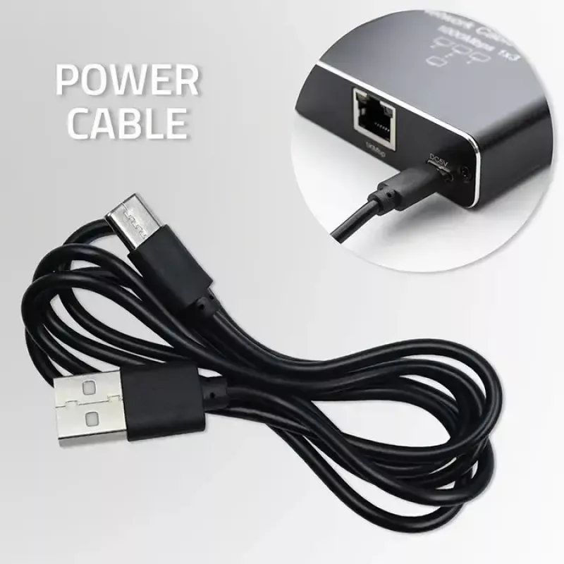 Ethernet-jakaja QOLTEC 52294 1x3 RJ45 USB-C-virtatulolla