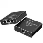 Ethernet-jakaja QOLTEC 52294 1x3 RJ45 USB-C-virtatulolla