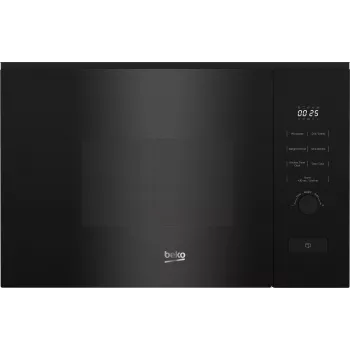 Kalusteisiin asennettava mikroaaltouuni grillillä BEKO BMGB20212B, 800 W, 20 L, kiertonuppi & painikkeet, 24,5 cm kiertolevy, musta
