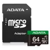 MicroSDXC-kortti ADATA Speed Plus 64 GB UHS Class 3 malli UD64GUI3V30A2SP-RA1