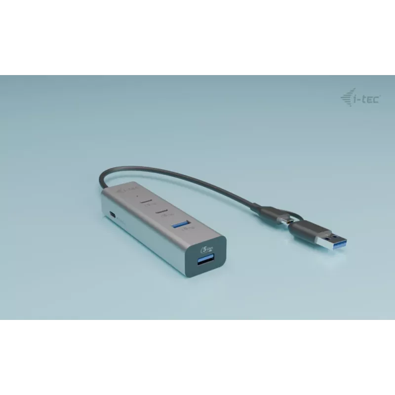 i-tec Metal Universal Charging HUB 2xUSB-C + 2x USB-A portti + Power Delivery 85W