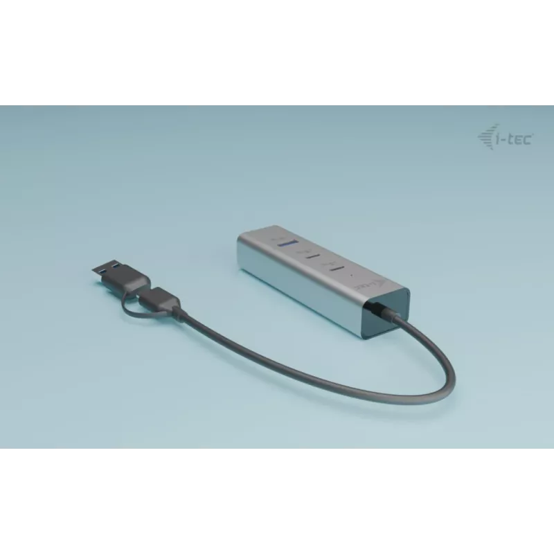 i-tec Metal Universal Charging HUB 2xUSB-C + 2x USB-A portti + Power Delivery 85W