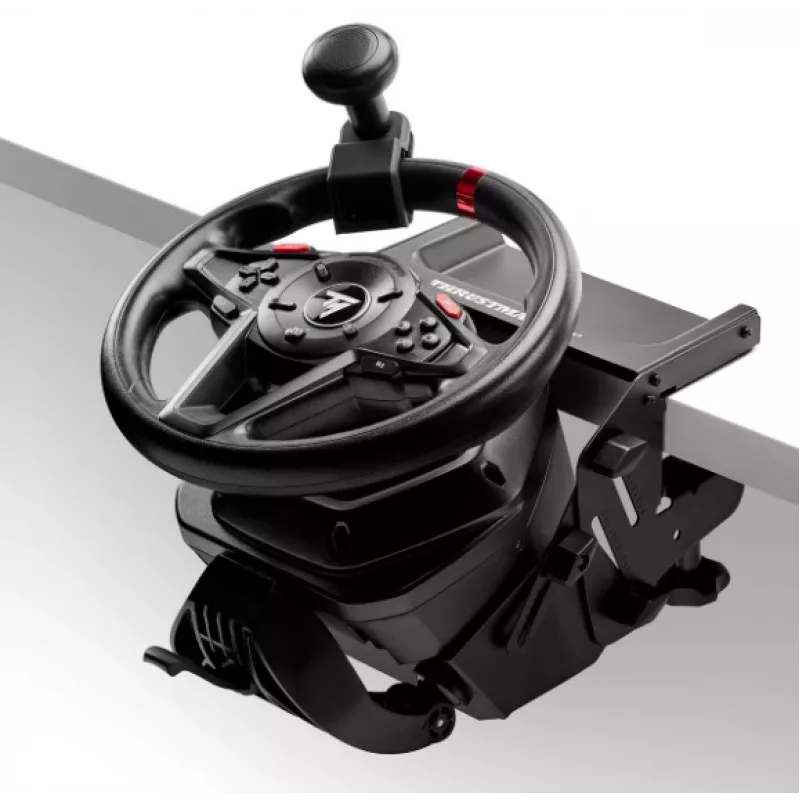 Thrustmaster T128-P musta USB ratti + polkimet analoginen PC, PlayStation 4, PlayStation 5