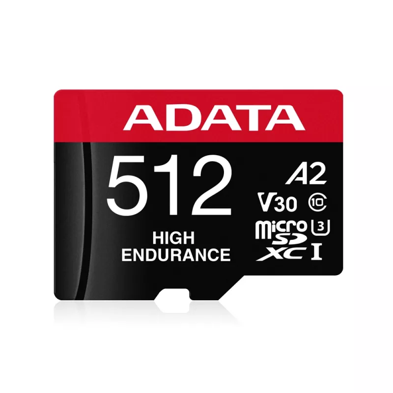 MicroSDXC-muistikortti ADATA 512GB UHS‑I U3 V30 Class 10 A2, 100/85 MB/s, vedenpitävä