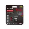 MicroSDXC-muistikortti ADATA 512GB UHS‑I U3 V30 Class 10 A2, 100/85 MB/s, vedenpitävä
