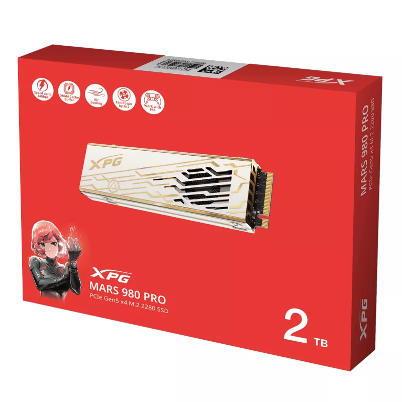 SSD M.2 ADATA MARS 980 PRO 2 TB — PCIe 5.0 NVMe, 14 000/13 000 MB/s