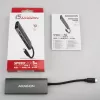 Axagon HMC-5G21 USB 10Gbps-keskitin, 2x USB-A, 2x USB-C, HDMI 4k/30Hz, PD 60W, USB-C-kaapeli