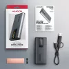 Axagon EEM2-SD2 USB-C 10Gbps - M.2 NVMe & SATA SSD DISPLAY-kotelo