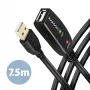 Axagon ADR-207 USB-jatkokaapeli 7,5 m USB 2.0 musta