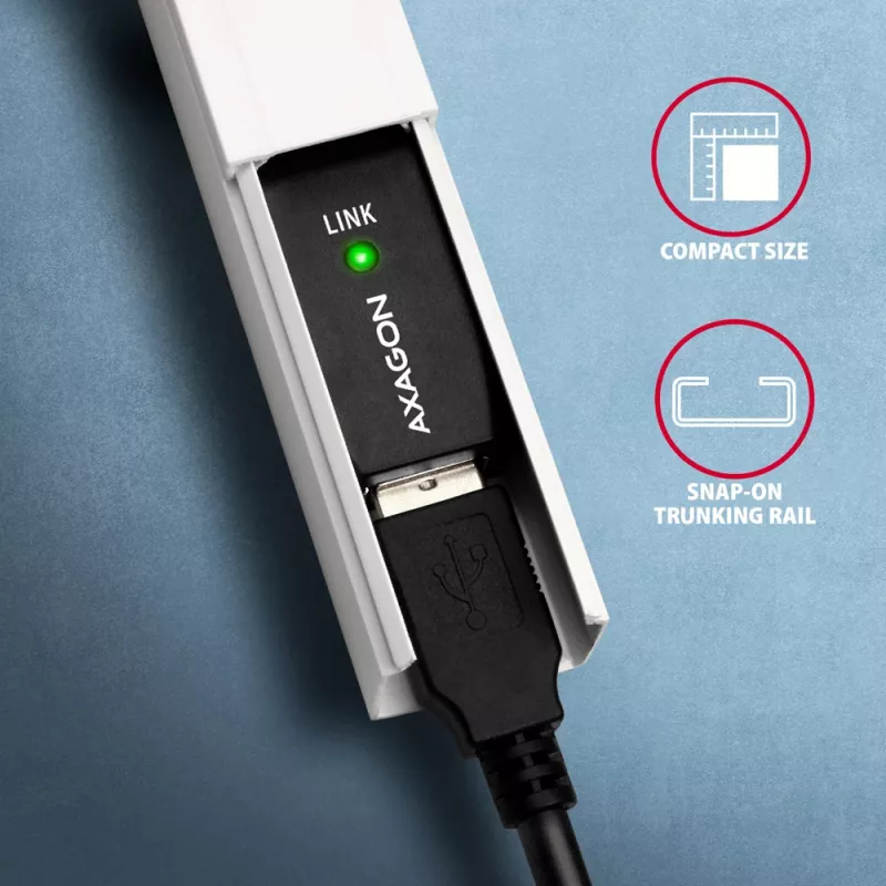 Axagon ADR-207 USB-jatkokaapeli 7,5 m USB 2.0 musta