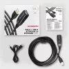 Axagon ADR-207 USB-jatkokaapeli 7,5 m USB 2.0 musta