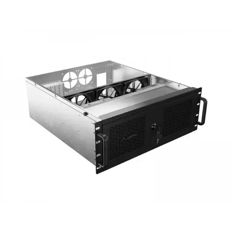Rack-kotelo Lanberg SC01-5204-12B 4U musta 5 tuuletinta