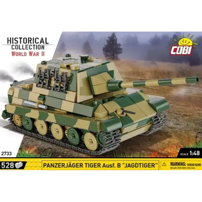 COBI 2733 Historical Collection rakennussarja Panzerjäger Tiger Ausf. B Jagdtiger, 528 osaa, 1:48