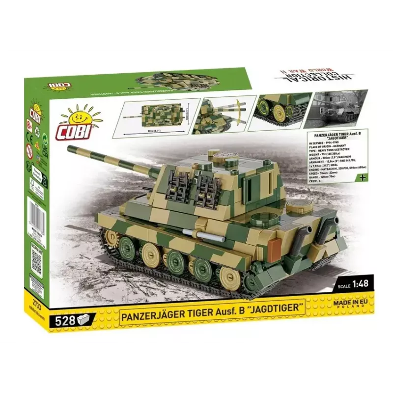 COBI 2733 Historical Collection rakennussarja Panzerjäger Tiger Ausf. B Jagdtiger, 528 osaa, 1:48