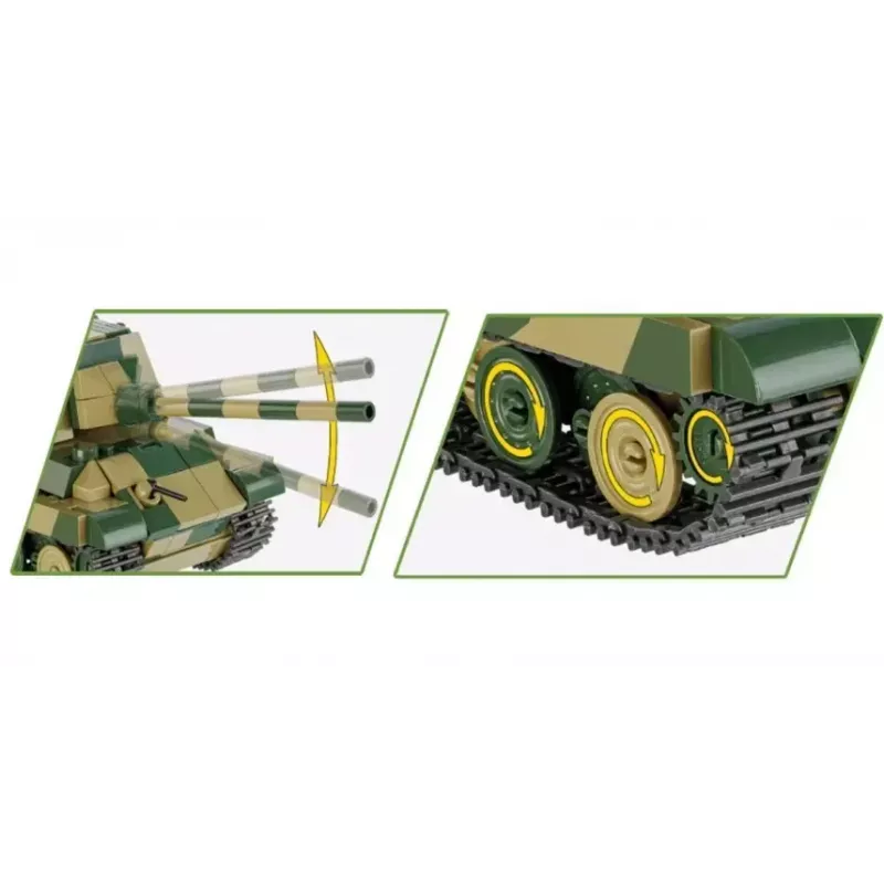 COBI 2733 Historical Collection rakennussarja Panzerjäger Tiger Ausf. B Jagdtiger, 528 osaa, 1:48